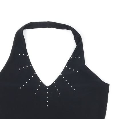 Womens UK Size L Debenhams Black Basic Tank