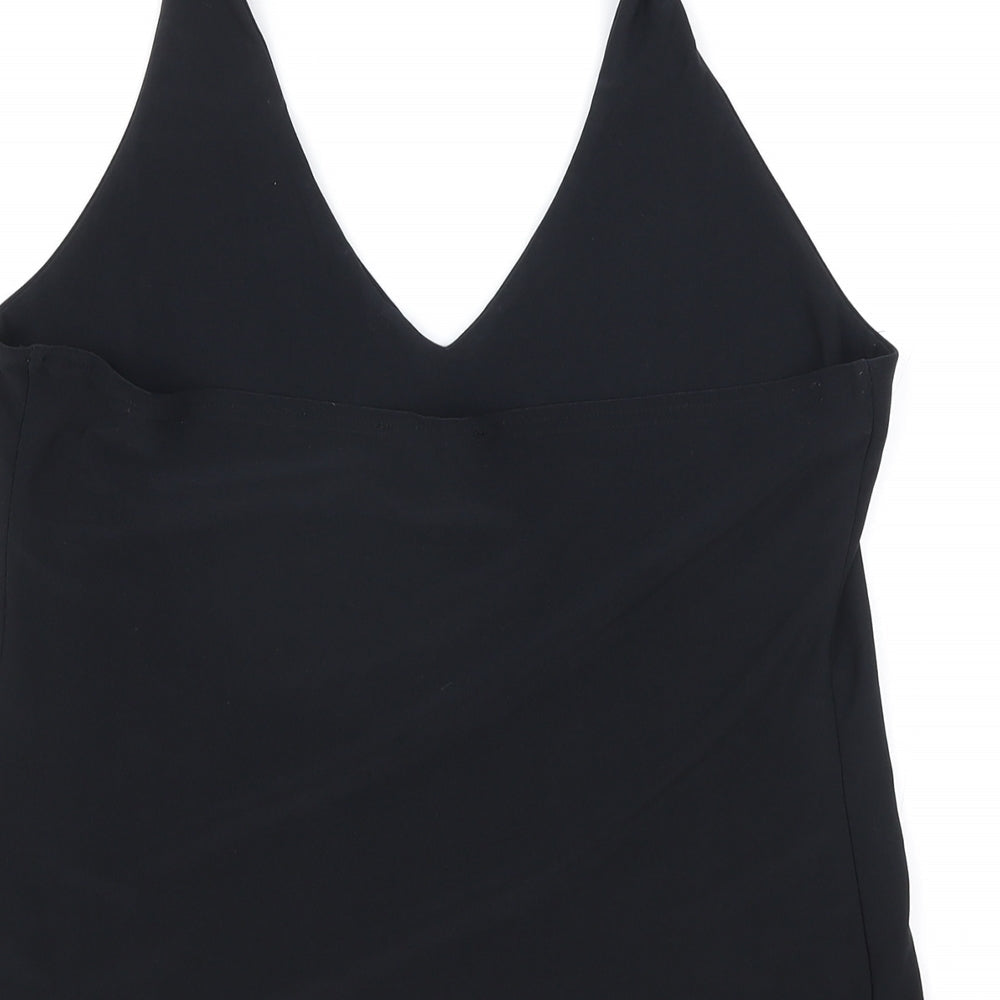 Womens UK Size L Debenhams Black Basic Tank