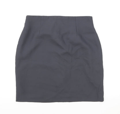 Beechers Brook Womens Grey Polyester Straight & Pencil Skirt Size 12 Zip