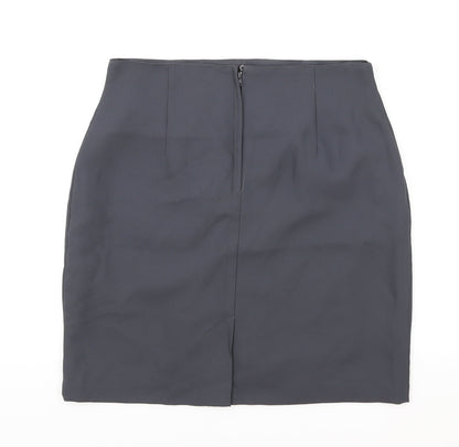 Beechers Brook Womens Grey Polyester Straight & Pencil Skirt Size 12 Zip