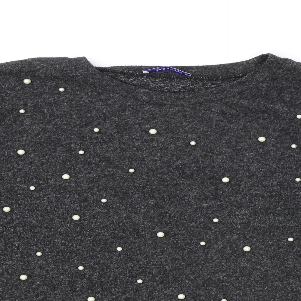 Womens UK Size M Zara Grey Pullover Jumper