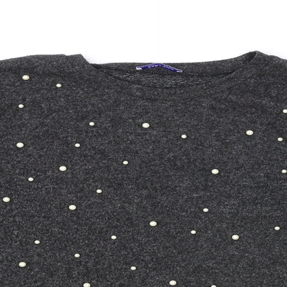 Womens UK Size M Zara Grey Pullover Jumper