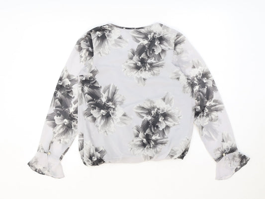 Womens UK Size 8 K&D London Grey Basic Blouse