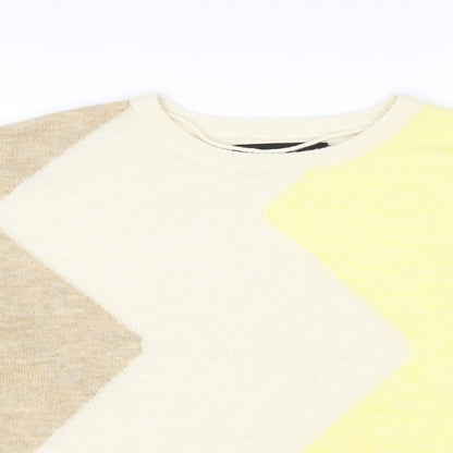 Womens UK Size M Vera Moda Beige Pullover Jumper