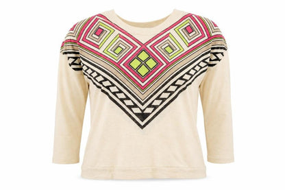 Womens UK Size S QED London Beige Basic T-Shirt