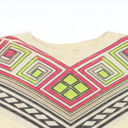 Womens UK Size S QED London Beige Basic T-Shirt