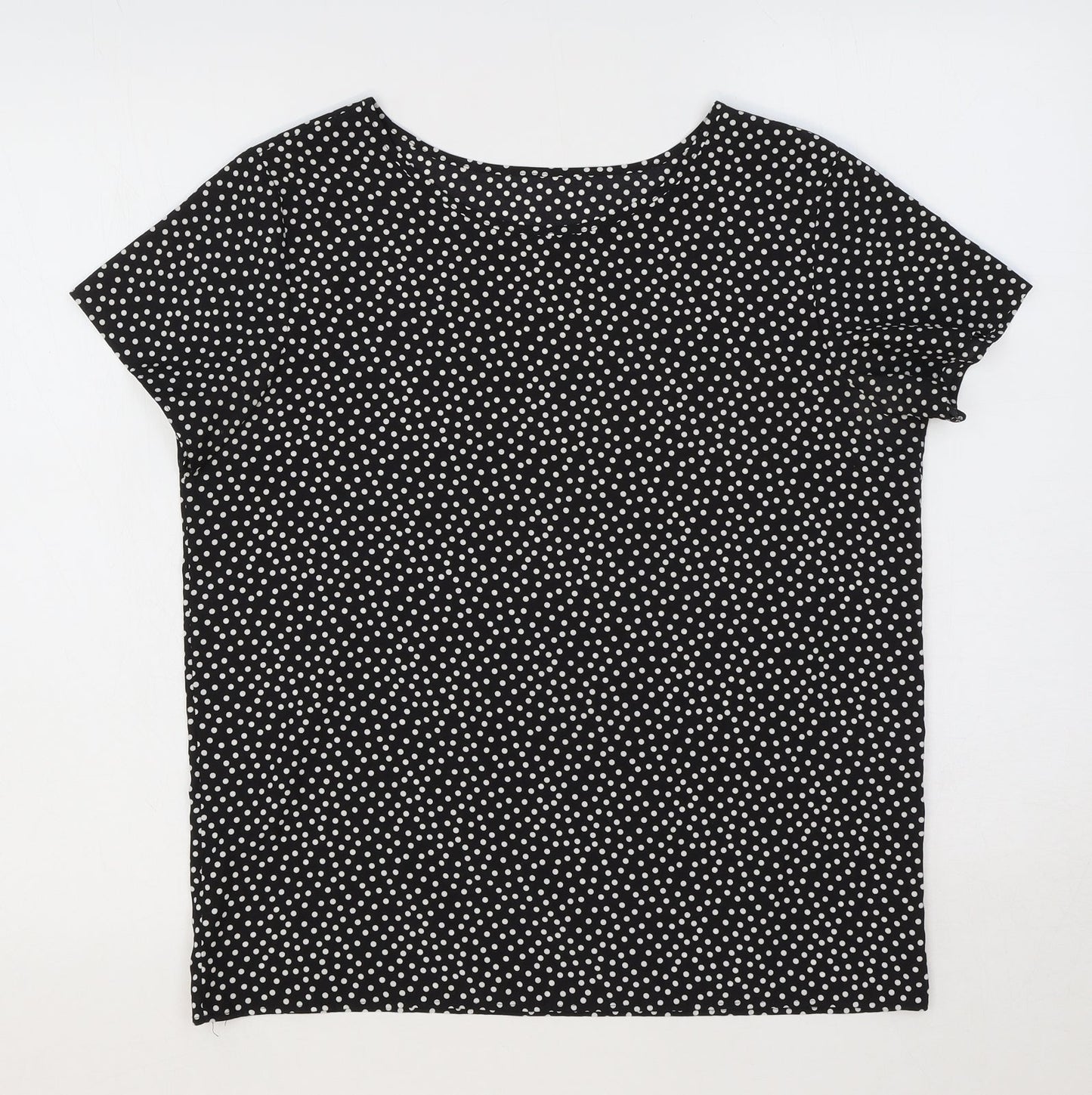 Womens UK Size 10 Marks and Spencer Black Basic T-Shirt
