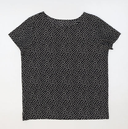 Womens UK Size 10 Marks and Spencer Black Basic T-Shirt