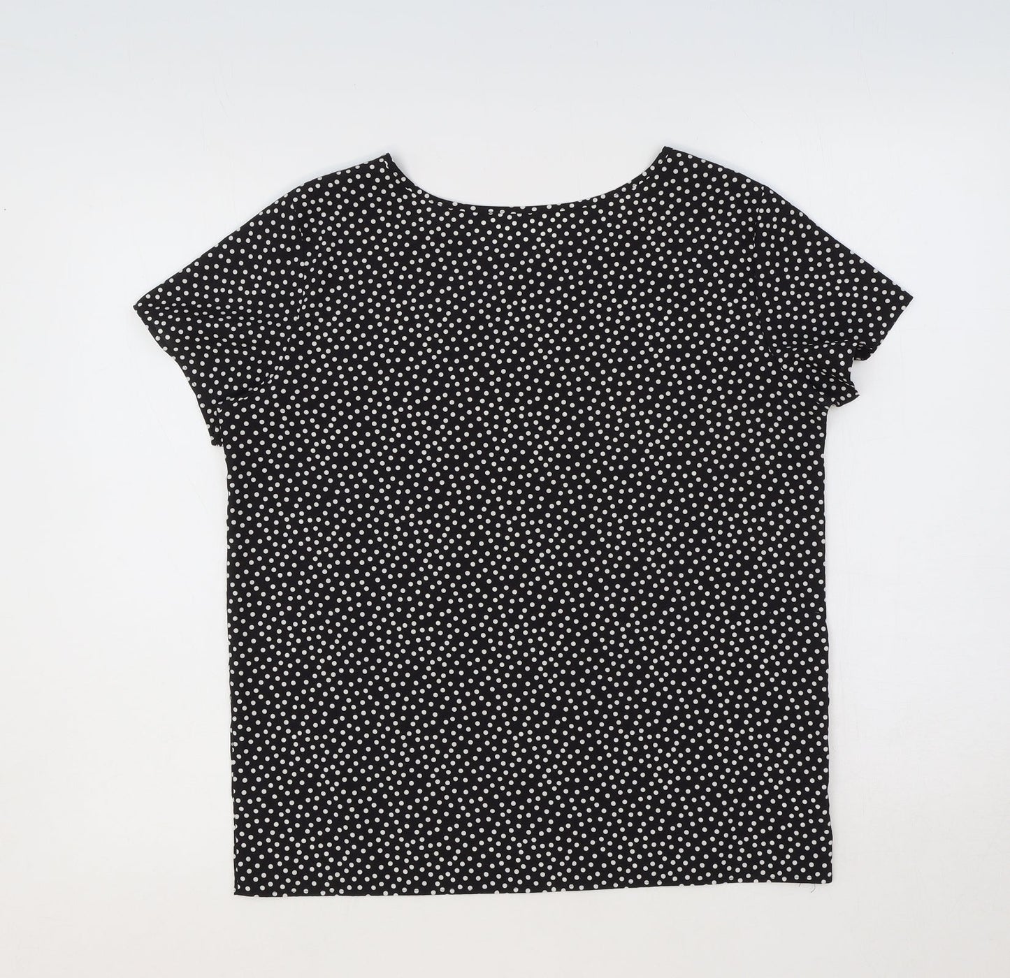 Womens UK Size 10 Marks and Spencer Black Basic T-Shirt