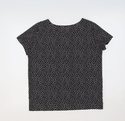 Womens UK Size 10 Marks and Spencer Black Basic T-Shirt
