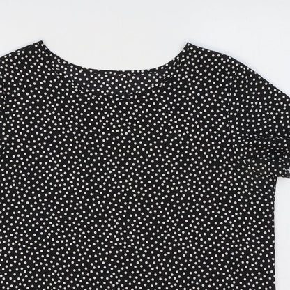 Womens UK Size 10 Marks and Spencer Black Basic T-Shirt