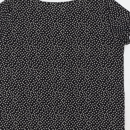 Womens UK Size 10 Marks and Spencer Black Basic T-Shirt
