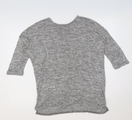Womens UK Size S New Look Grey Pullover Jumper