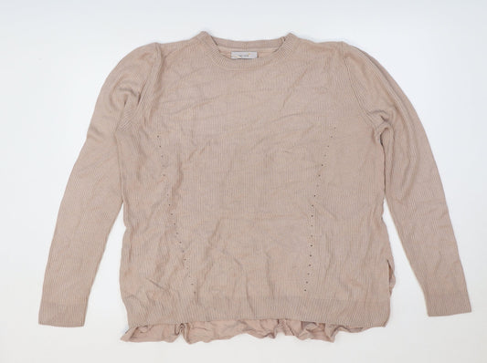 Womens UK Size 14 Marks and Spencer Pink Basic T-Shirt