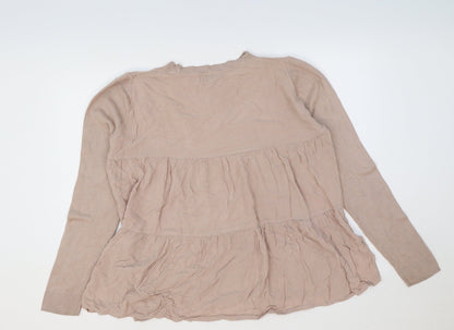 Womens UK Size 14 Marks and Spencer Pink Basic T-Shirt