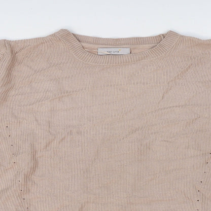 Womens UK Size 14 Marks and Spencer Pink Basic T-Shirt
