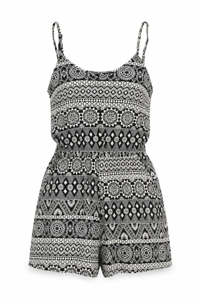 Womens UK Size 6 Divided One-Piece Black Playsuit