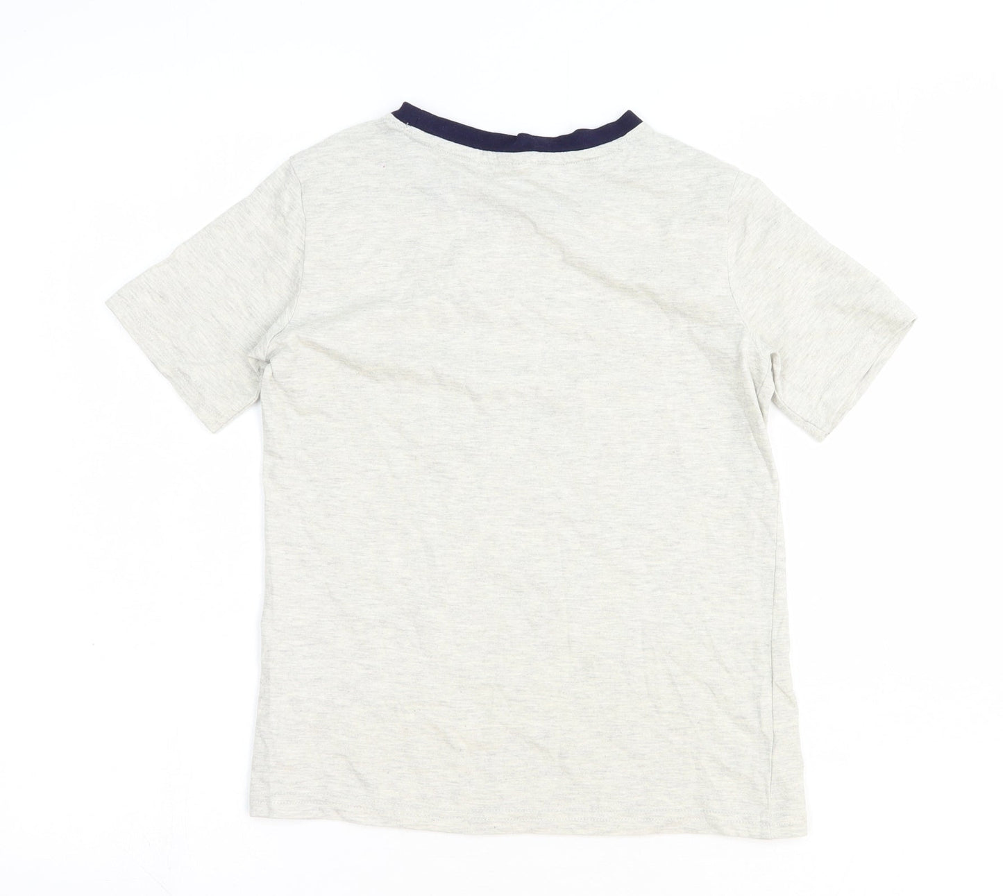 Sovereign Code Boys Grey Cotton Pullover T-Shirt Size 7 Years Round Neck Pullover - T Rex