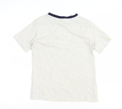 Sovereign Code Boys Grey Cotton Pullover T-Shirt Size 7 Years Round Neck Pullover - T Rex