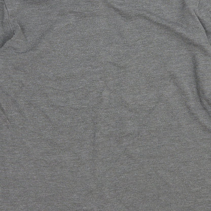 Primark Girls Grey Cotton Basic T-Shirt Size 9-10 Years Round Neck Pullover - Paris