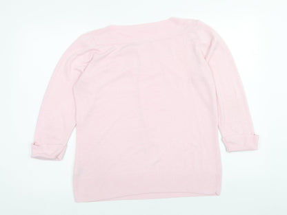 Womens UK Size 16 Marks and Spencer Pink Pullover Jumper
