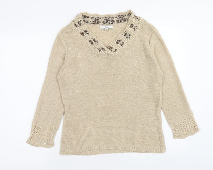 Womens UK Size M Klass Brown Pullover Jumper