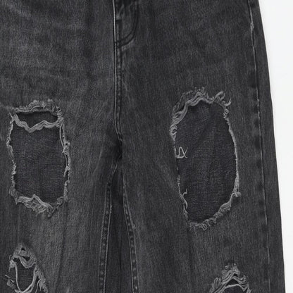 BDG Womens Grey Cotton Straight Jeans Size 28 in Regular Zip