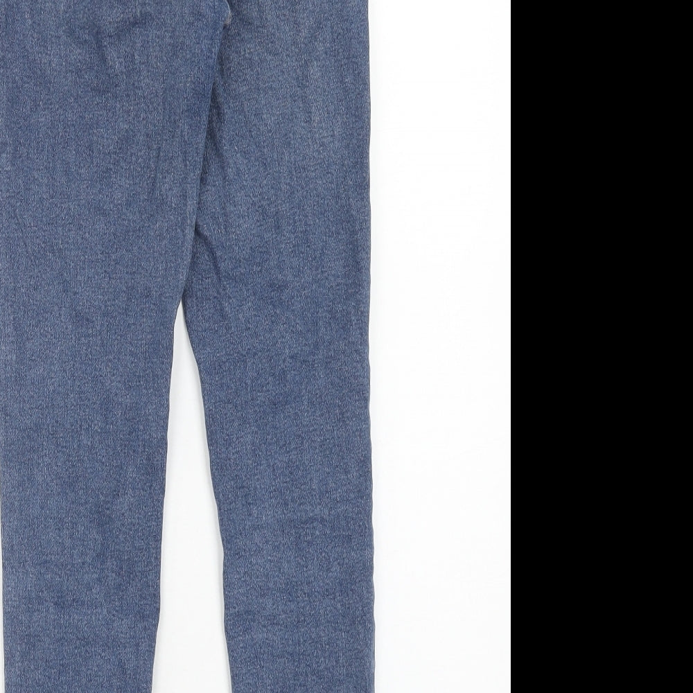 Topshop Womens Blue Cotton Skinny Jeans Size 24 in L28 in Regular Zip