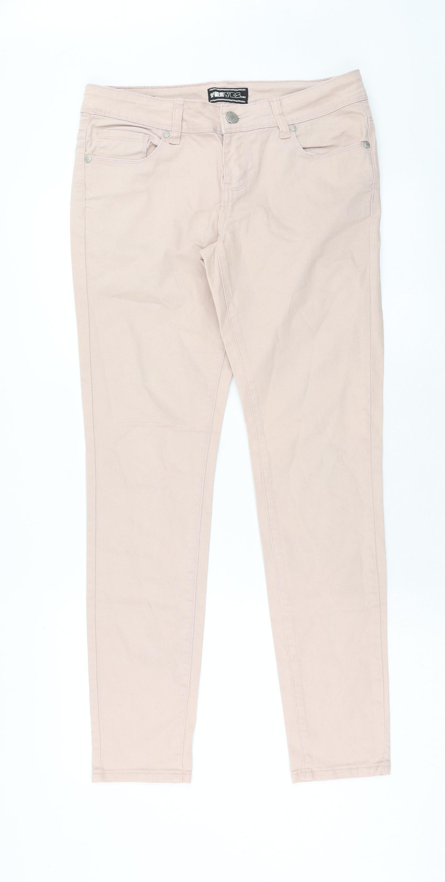 Womens UK Size 12 YesYEs Regular Fit Skinny Pink Jeans
