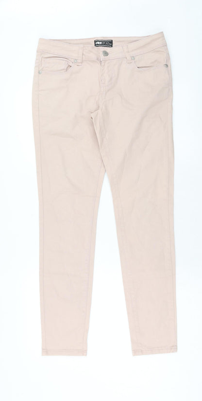 Womens UK Size 12 YesYEs Regular Fit Skinny Pink Jeans