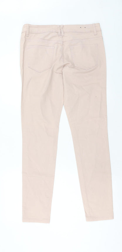 Womens UK Size 12 YesYEs Regular Fit Skinny Pink Jeans