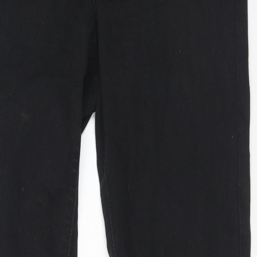 Denim & Co. Womens Black Cotton Skinny Jeans Size 12 Regular Zip