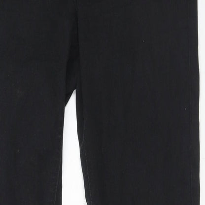 Denim & Co. Womens Black Cotton Skinny Jeans Size 12 Regular Zip