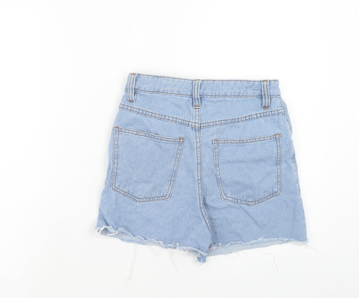 Nasty Gal Womens Blue Camel Boyfriend Shorts Size 6 Regular Zip