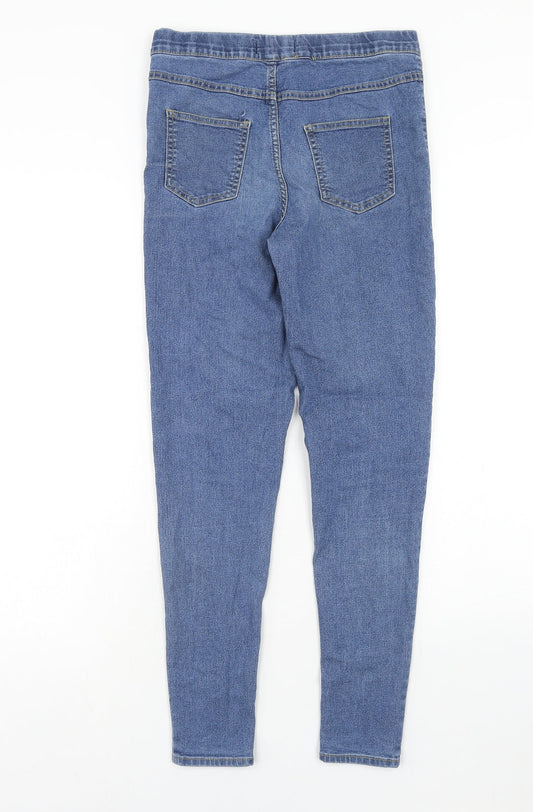 Avenue Womens Blue Cotton Jegging Jeans Size 10 Regular