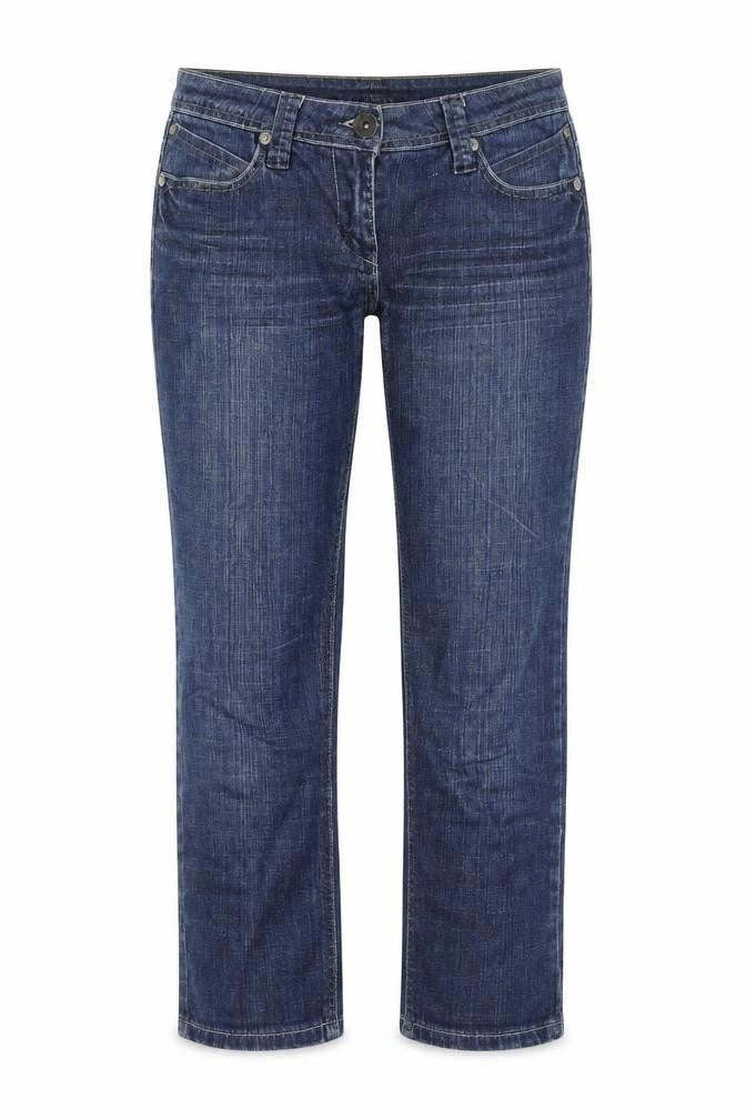 Womens UK Size 8 House Of Denim Regular Fit Straight Blue Jeans