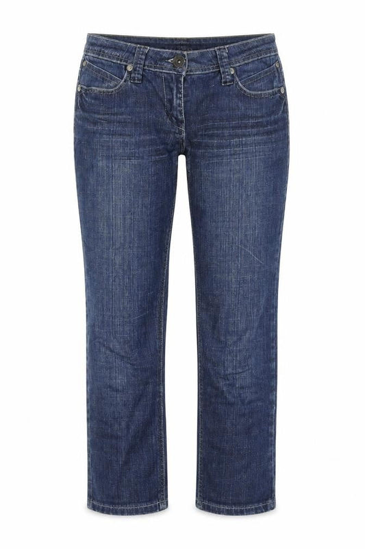 Womens UK Size 8 House Of Denim Regular Fit Straight Blue Jeans