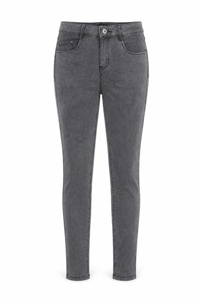 2 birds Womens Grey Cotton Skinny Jeans Size 10 Regular Zip