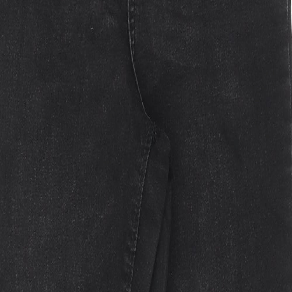 Denim & Co. Womens Black Cotton Skinny Jeans Size 12 Regular Zip