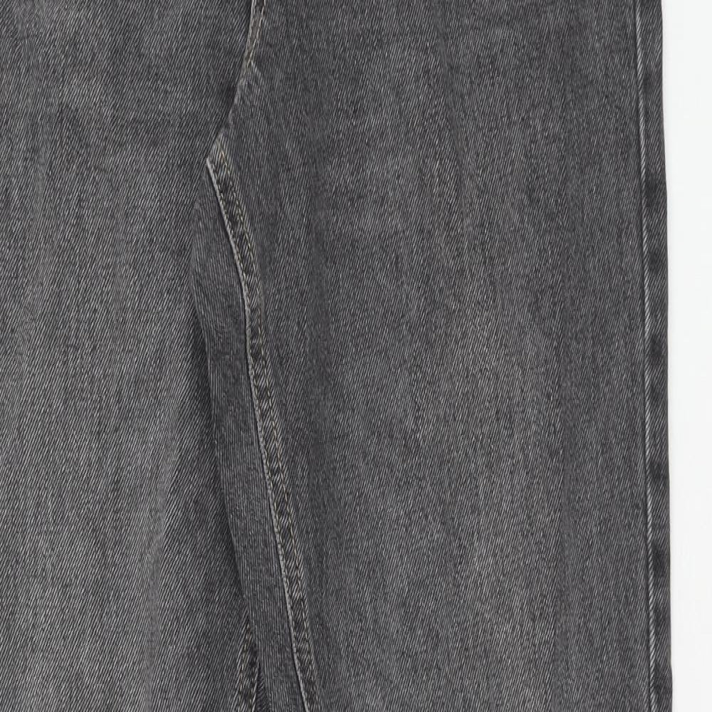 Topshop Womens Grey Cotton Skinny Jeans Size 30 in L34 in Regular Zip