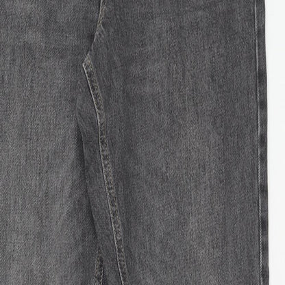 Topshop Womens Grey Cotton Skinny Jeans Size 30 in L34 in Regular Zip