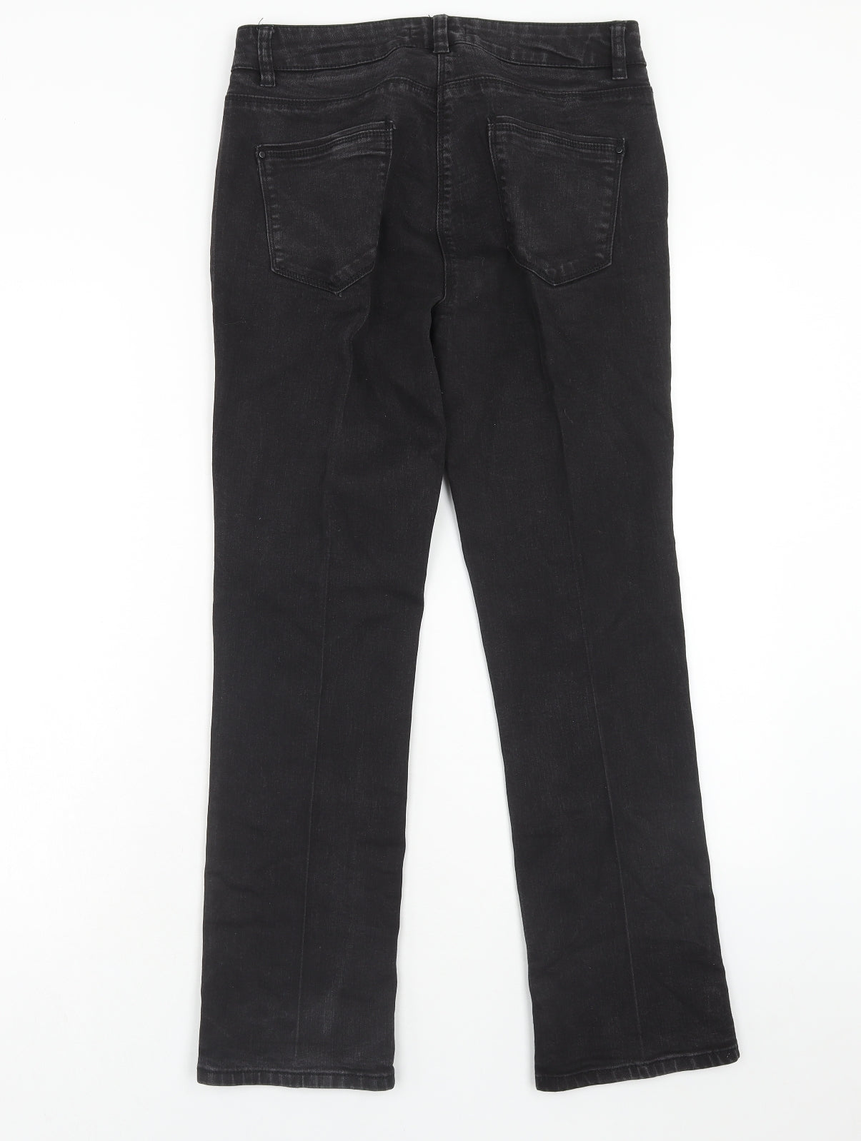 Lincoln Womens Black Cotton Straight Jeans Size 10 Regular Zip