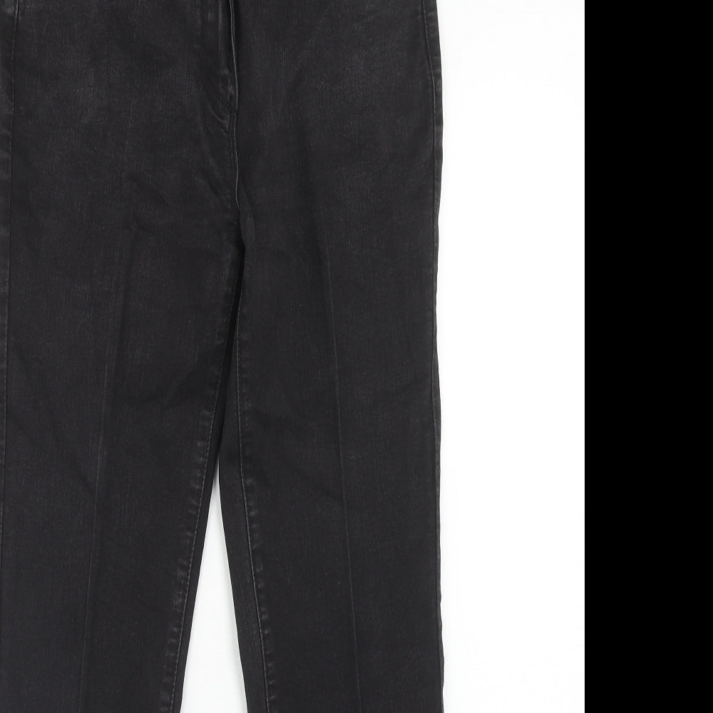 Lincoln Womens Black Cotton Straight Jeans Size 10 Regular Zip