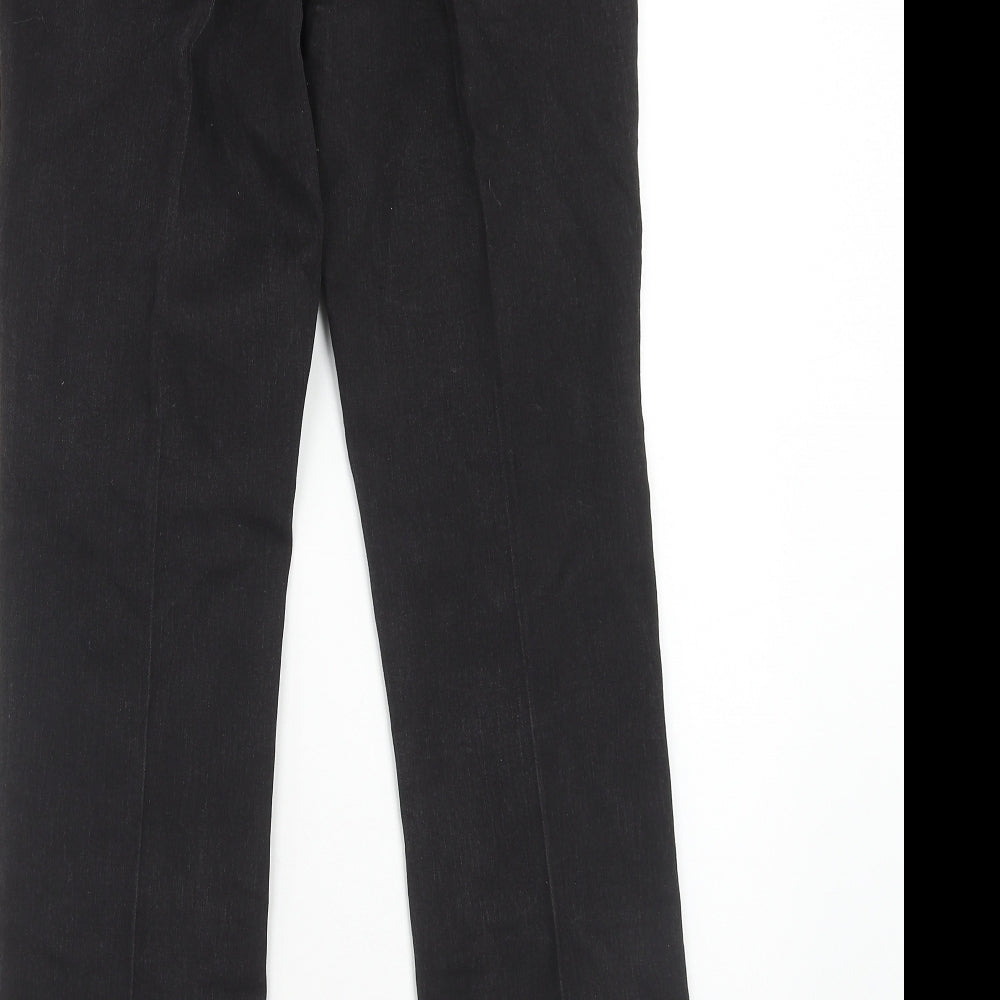 Lincoln Womens Black Cotton Straight Jeans Size 10 Regular Zip