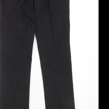 Lincoln Womens Black Cotton Straight Jeans Size 10 Regular Zip