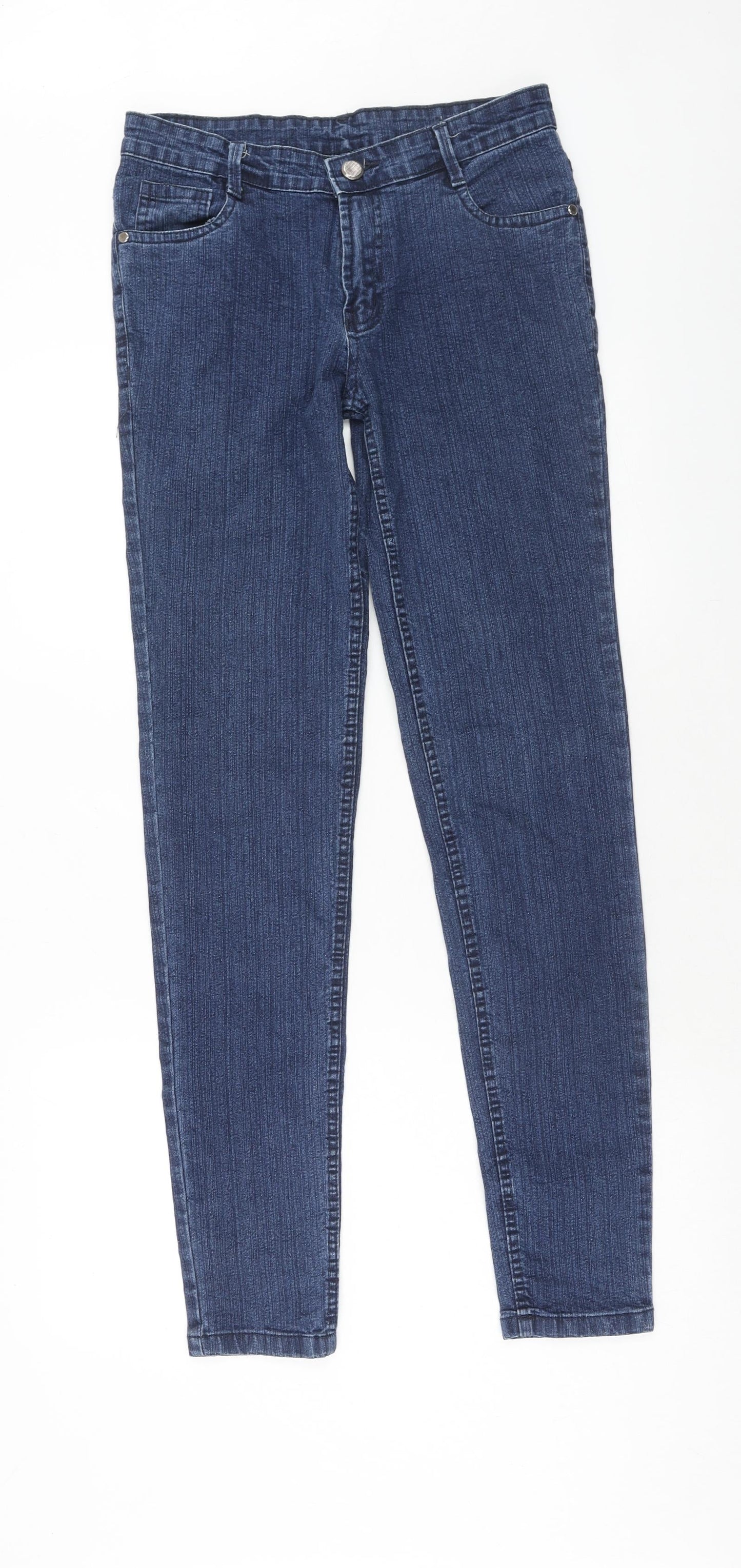 Logus Womens Blue Cotton Skinny Jeans Size 30 in Regular Zip