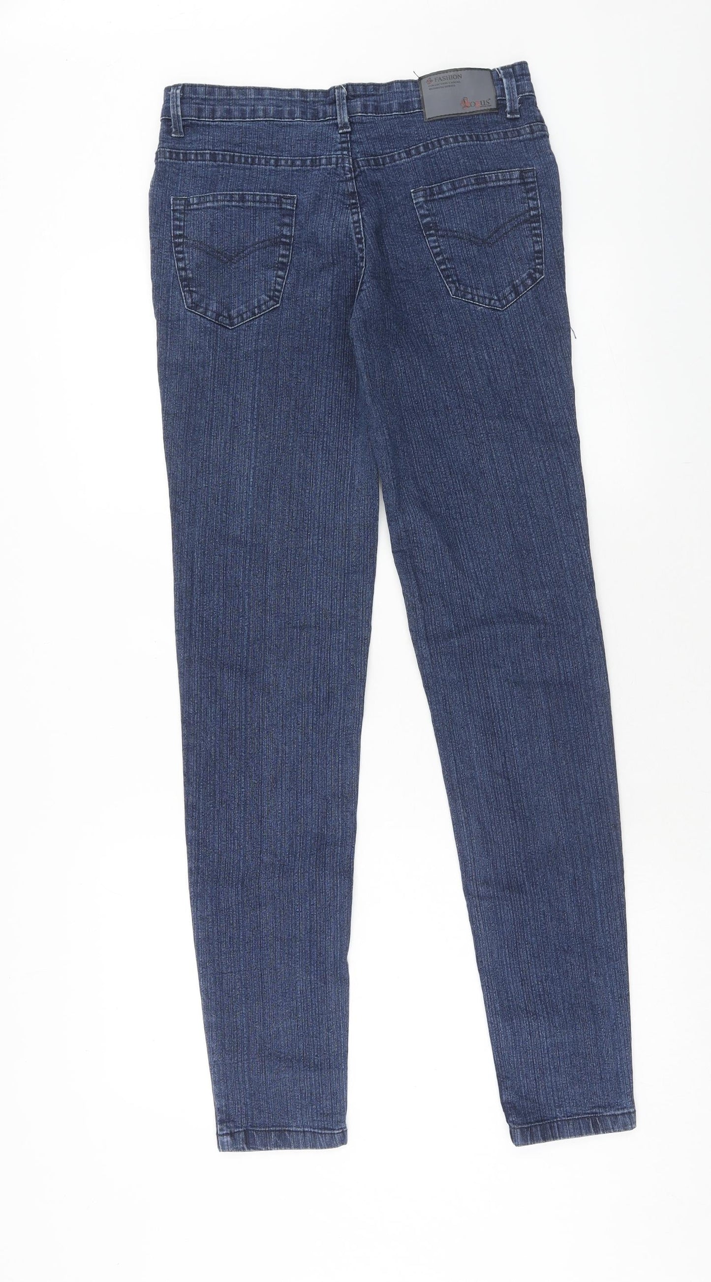 Logus Womens Blue Cotton Skinny Jeans Size 30 in Regular Zip