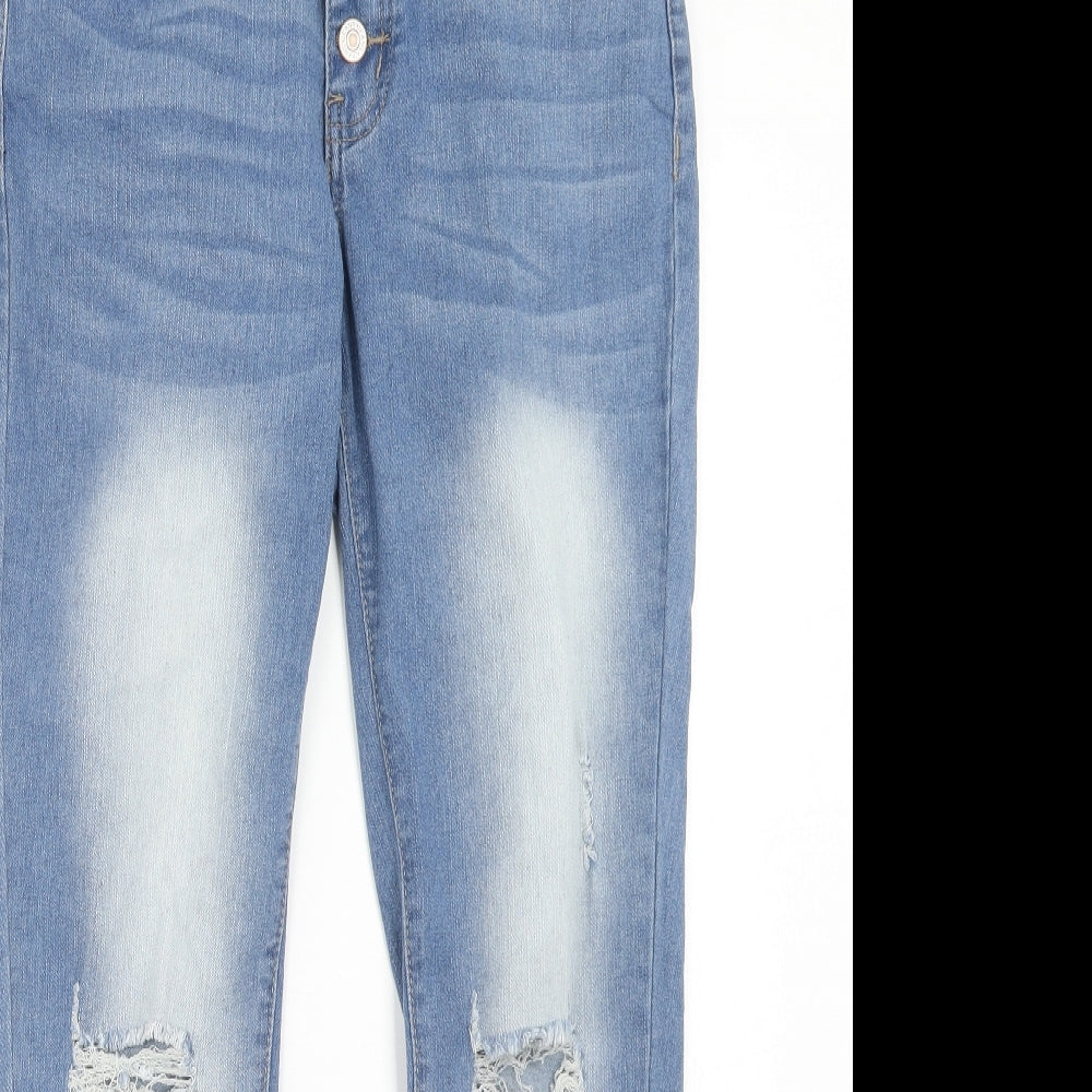 Womens UK Size M Preworn Regular Fit Skinny Blue Jeans