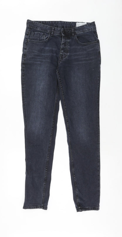 Denim & Co. Mens Blue Cotton Skinny Jeans Size 30 in L32 in Slim Button