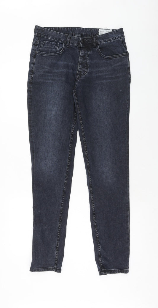 Denim & Co. Mens Blue Cotton Skinny Jeans Size 30 in L32 in Slim Button